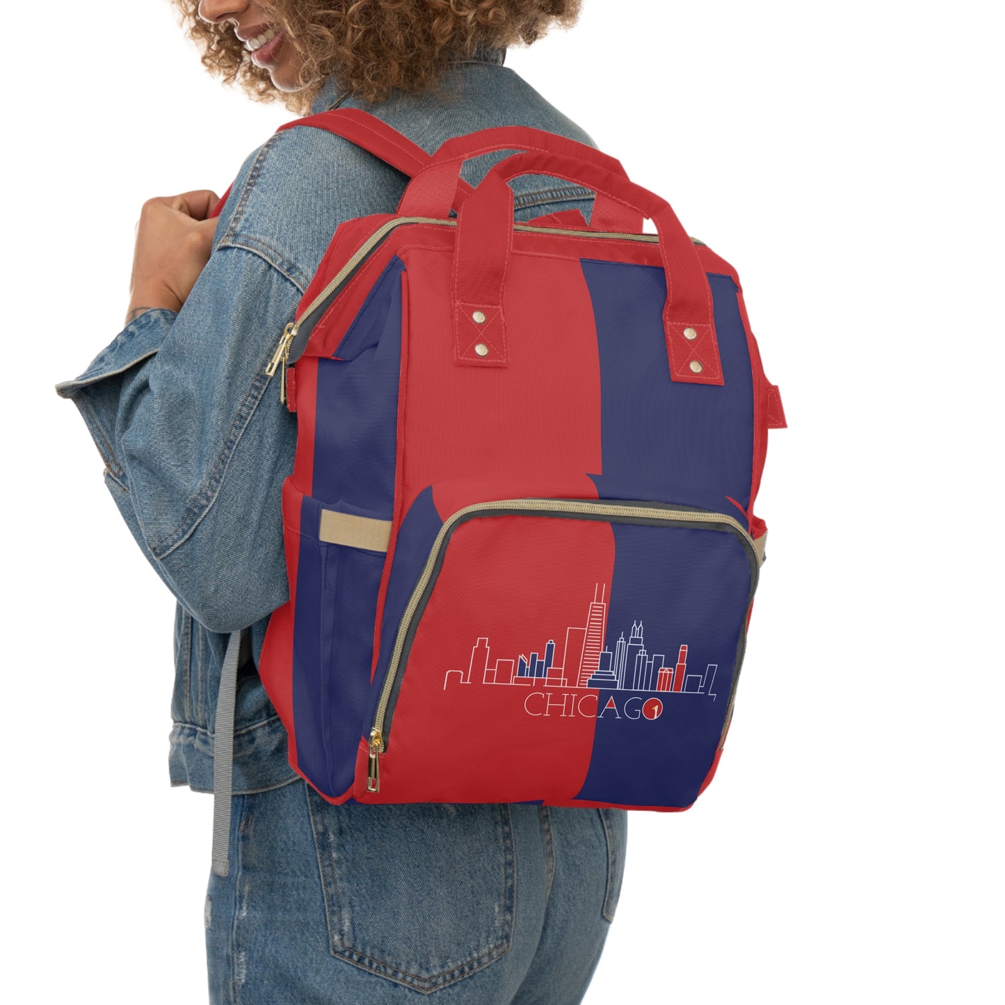 Chicago - Red White and Blue City series - Multifunctional Diaper Backpack