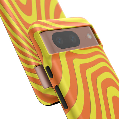 Retro wavy - Yellow and Orange - Tough Cases