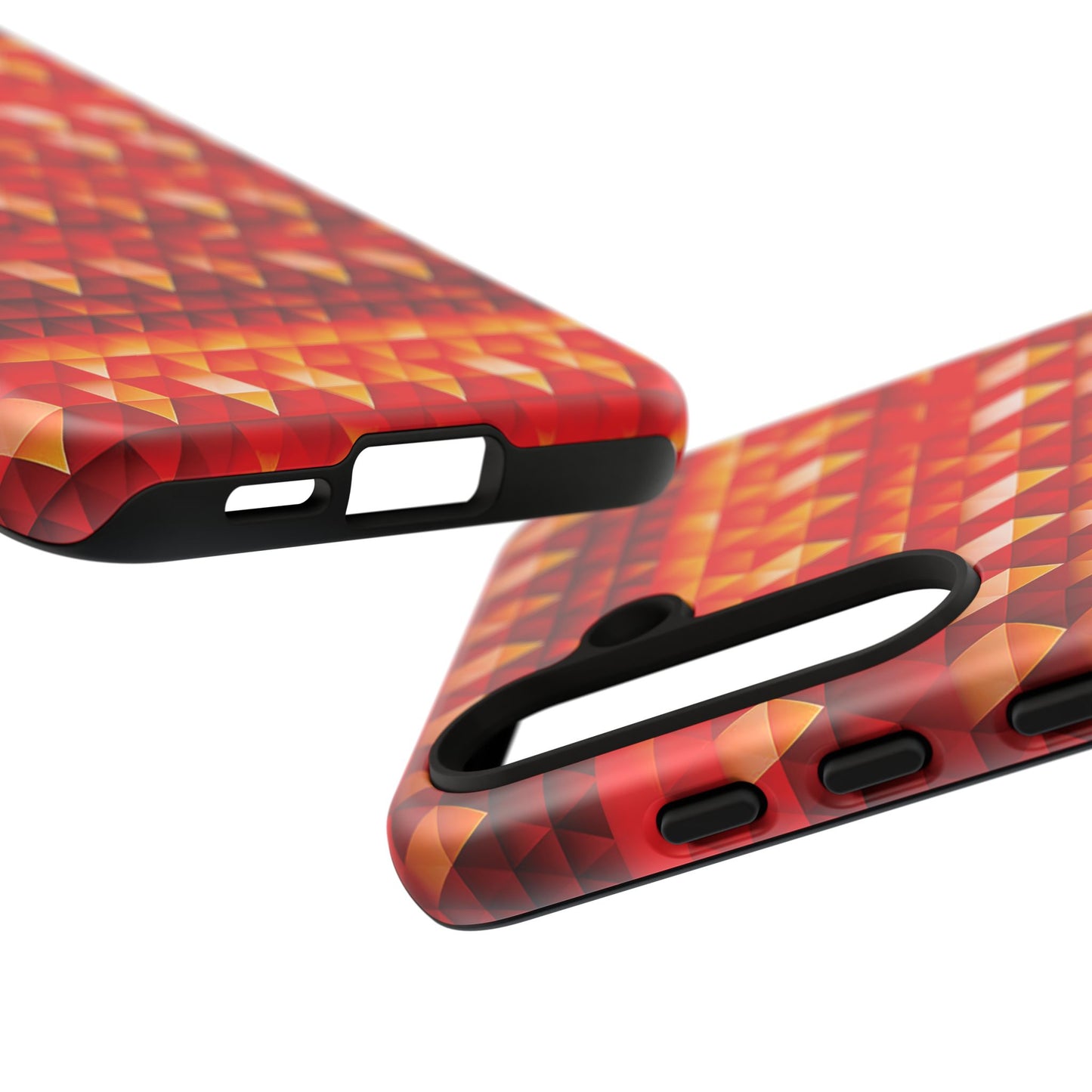 Geometric Flame - Red Triangles - Boston University Red d00000 - Tough Cases