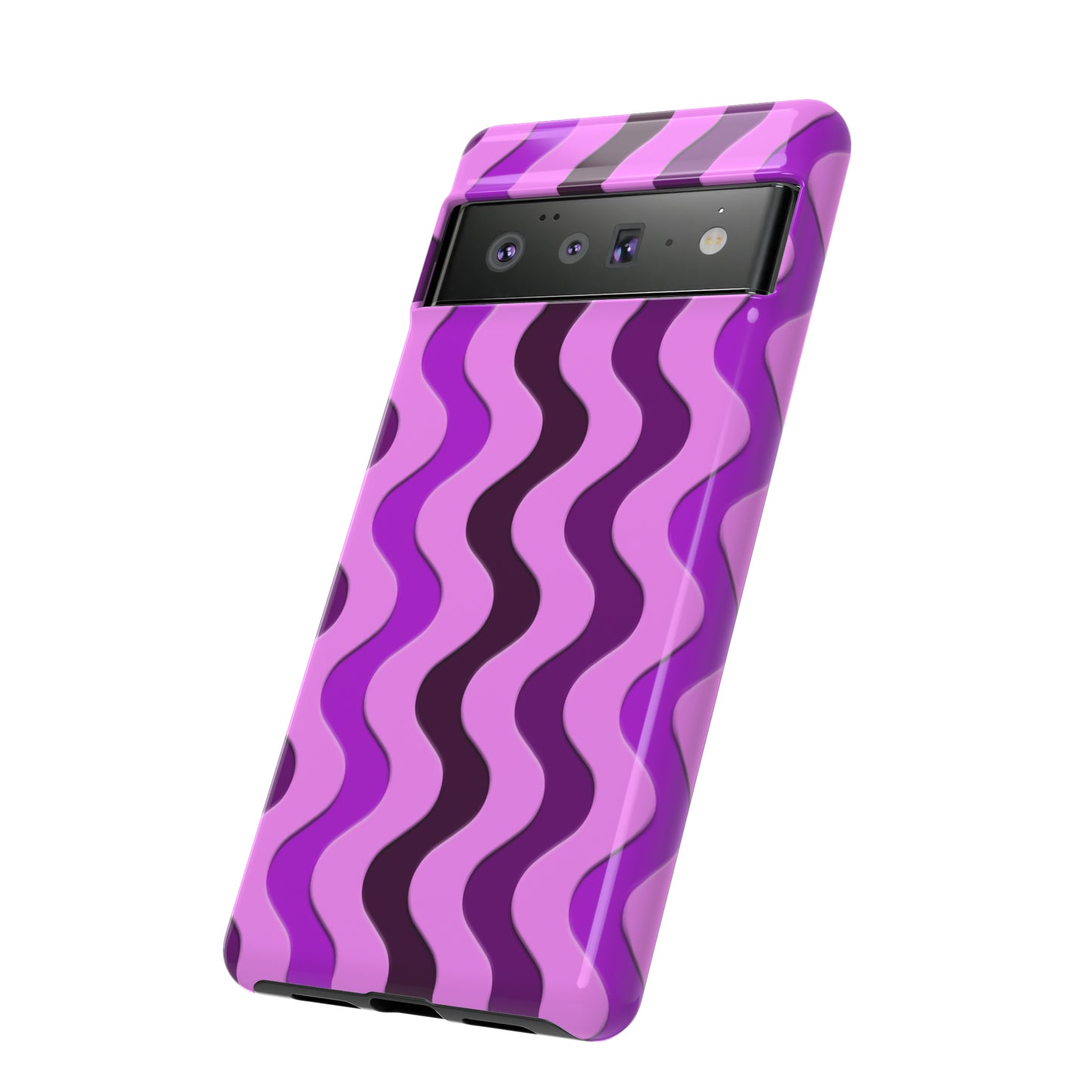 Vertical retro wavy purple and pink - Tough Cases