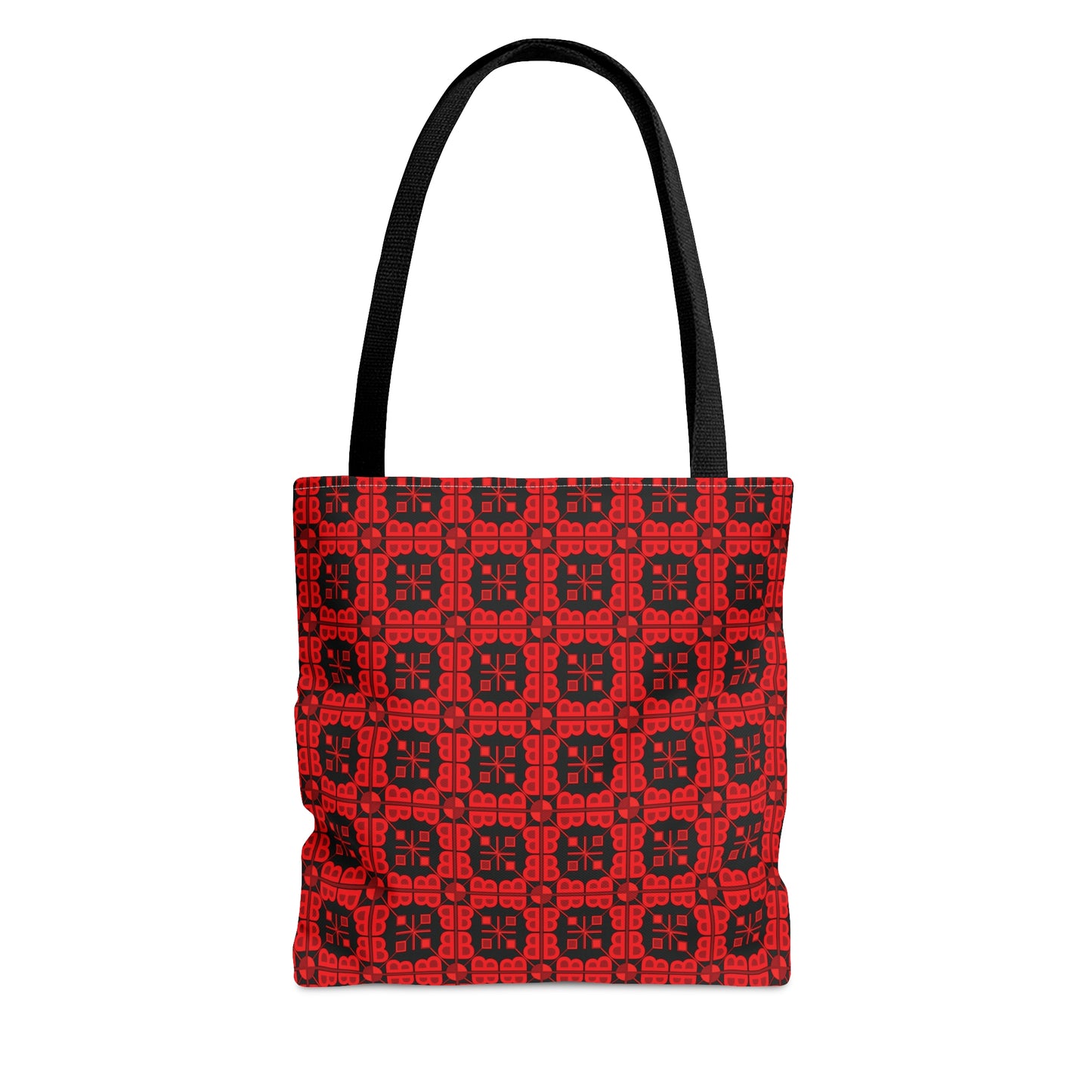 Letter Art - B - Red - Black 000000 - Tote Bag