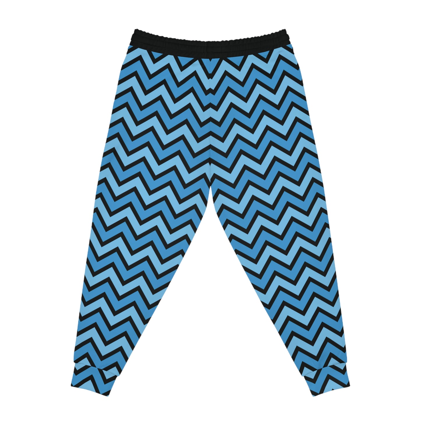 Blue Zig Zags on Black - Athletic Joggers