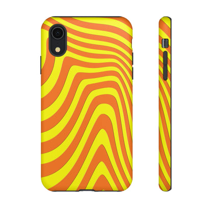 Retro wavy - yellow and orange - Tough Cases