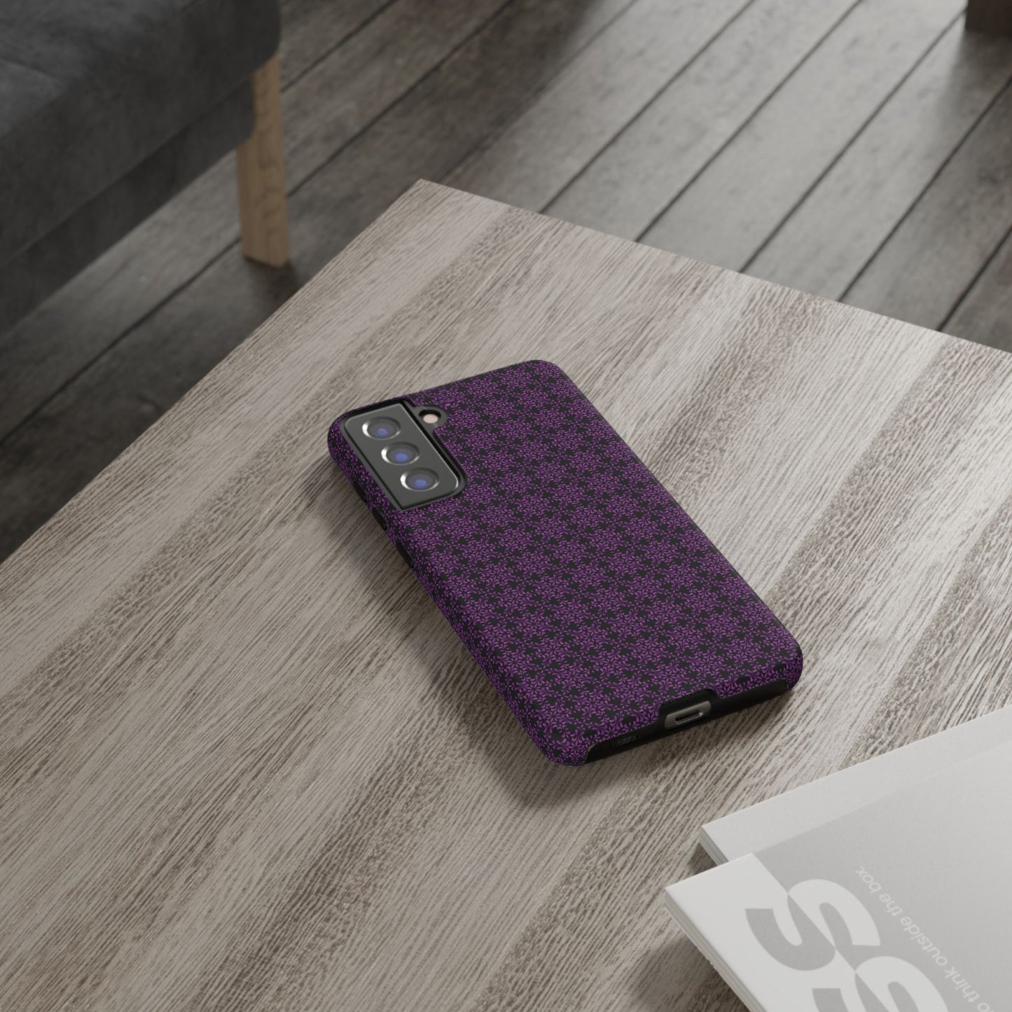 Vibrant Kaleidoscope - Purple - Black - Tough Cases