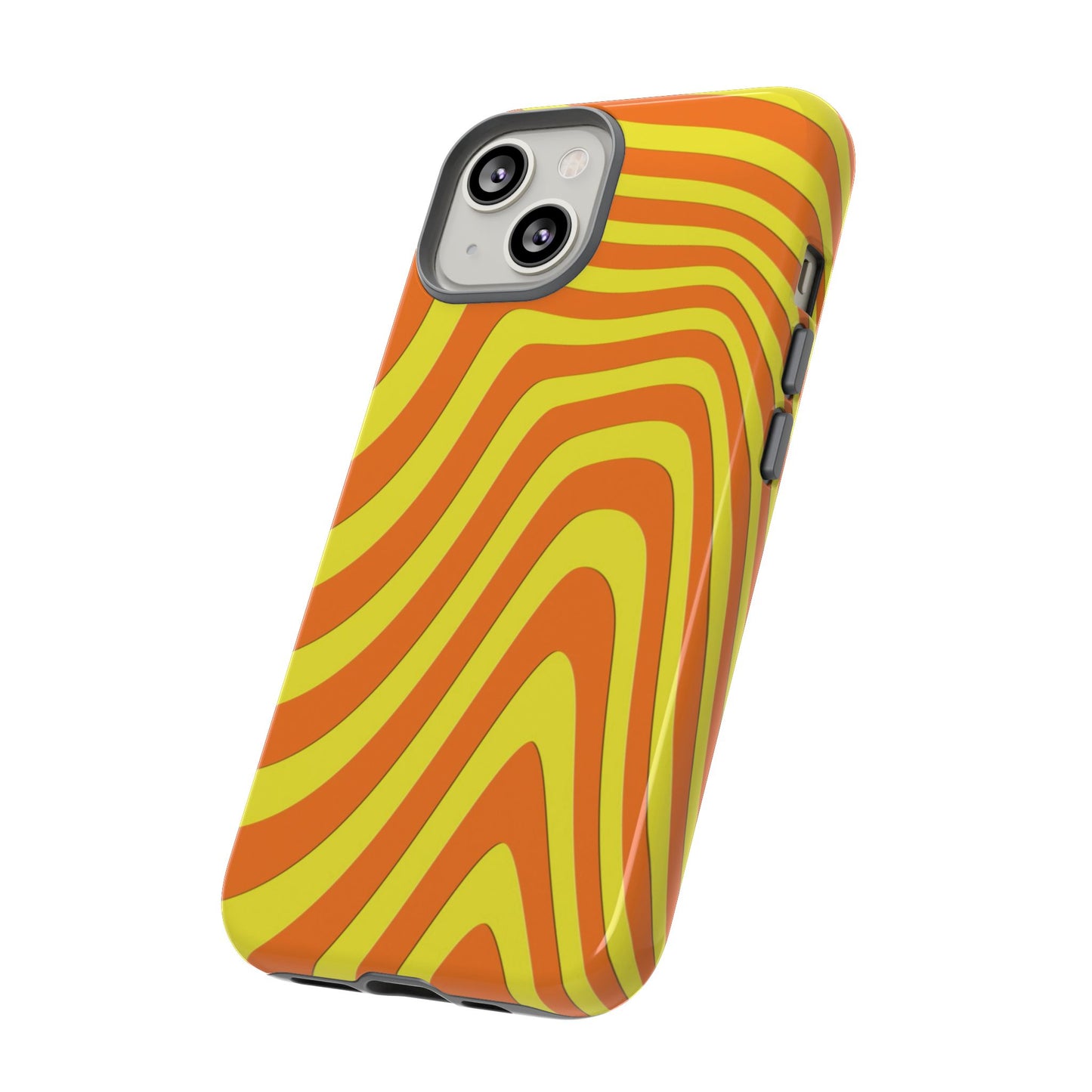 Retro wavy - Yellow and Orange - Tough Cases