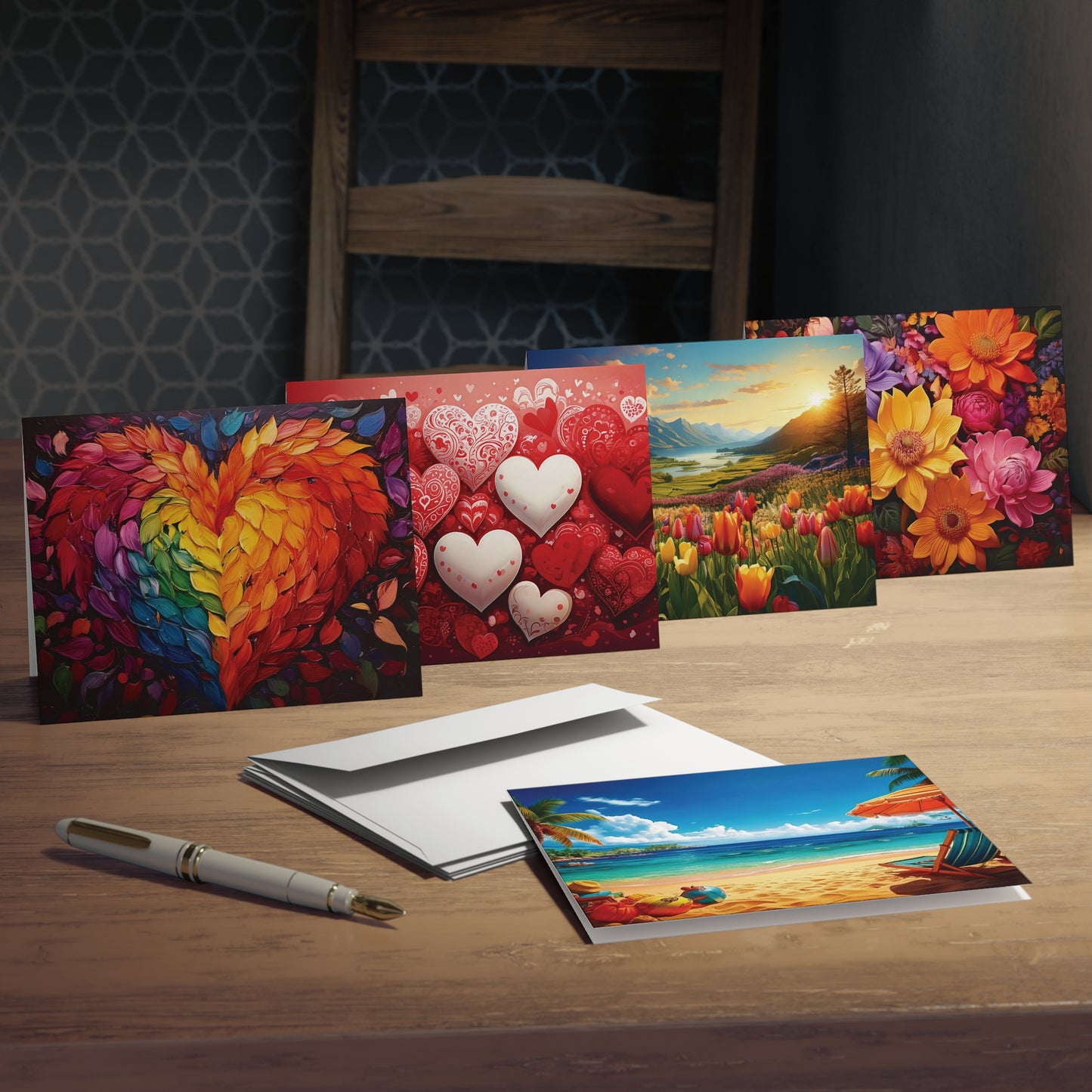 Greeting Cards - AI Generated Unique Designs - 5-Pack