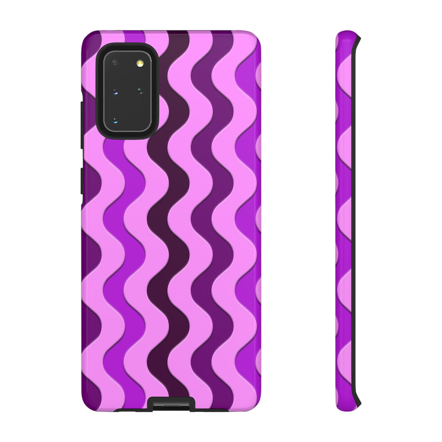 Vertical retro wavy purple and pink - Tough Cases