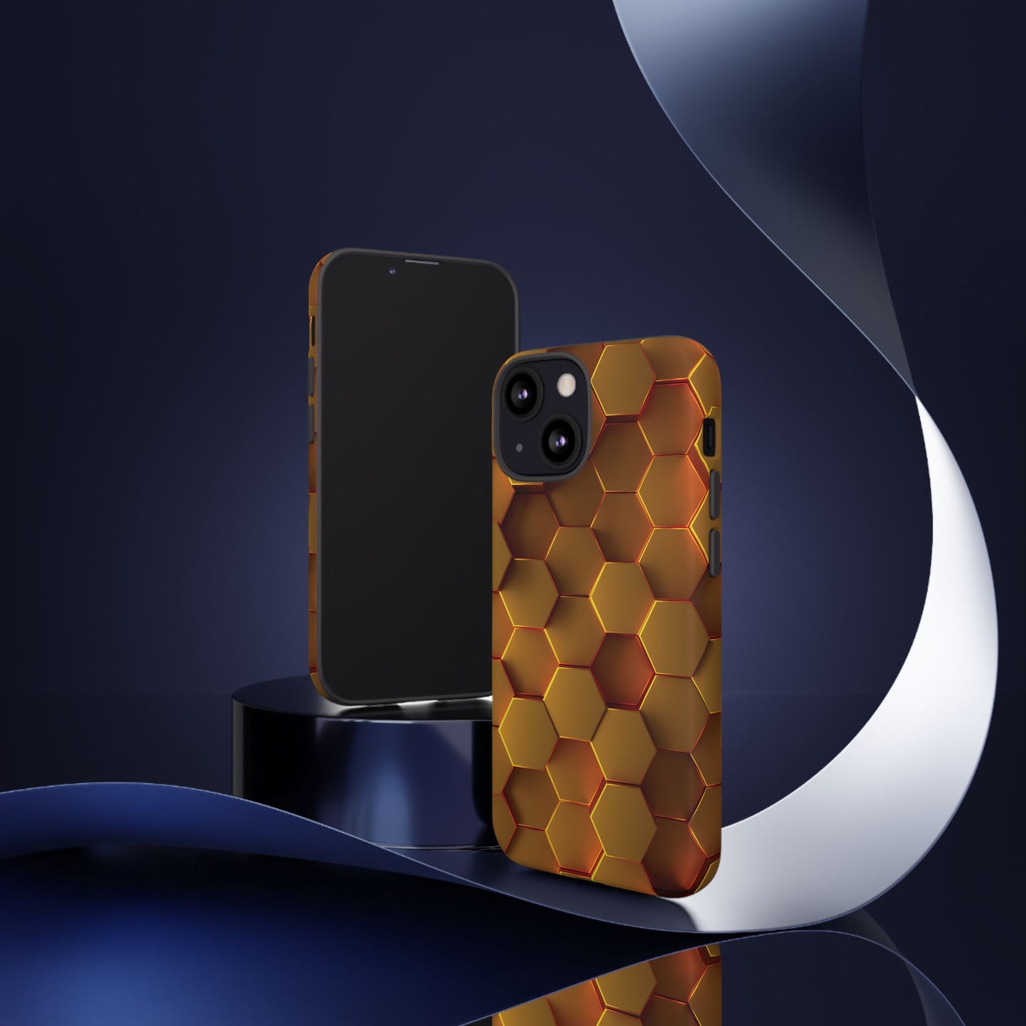 Hexagonal pattern - Gold - Tough Cases