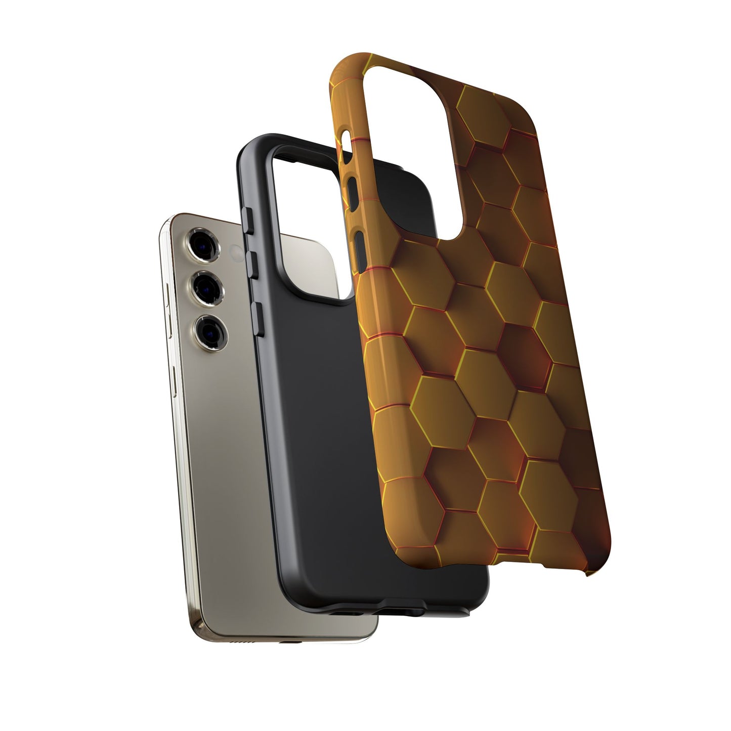 Hexagonal pattern - Gold - Tough Cases