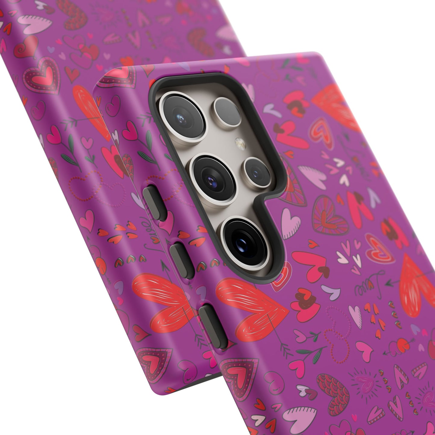 Heart Doodles - Deep Magenta B805AE - Tough Cases