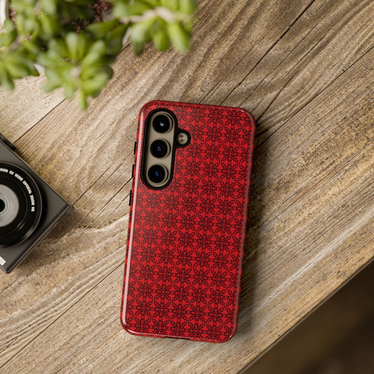 Vibrant Kaleidoscope - Black - Scarlet - Tough Cases