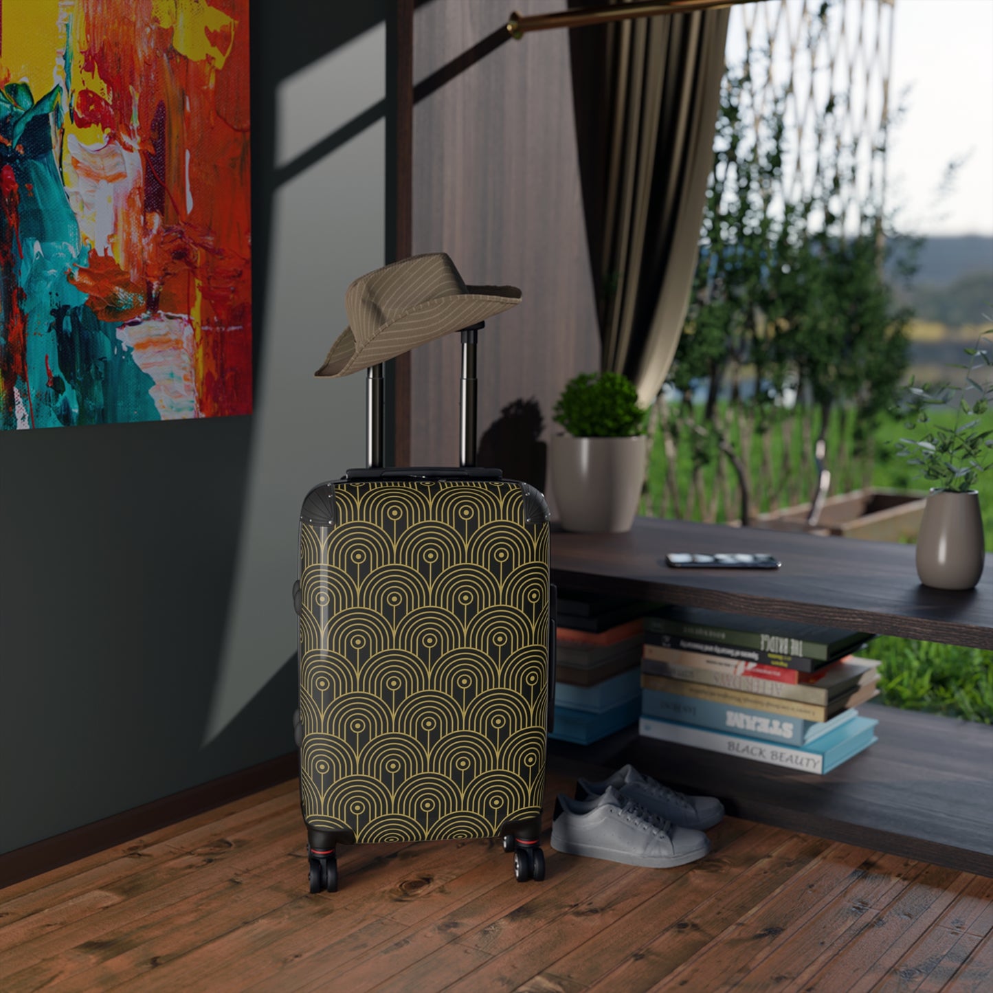 Art Deco 10 - Black 000000 - Suitcase