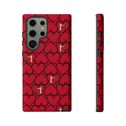 Ducks in hearts - Fire Engine Red c8092e - Tough Cases