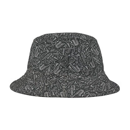 Band Camp - Gray - Black 000000 - Bucket Hat (AOP)