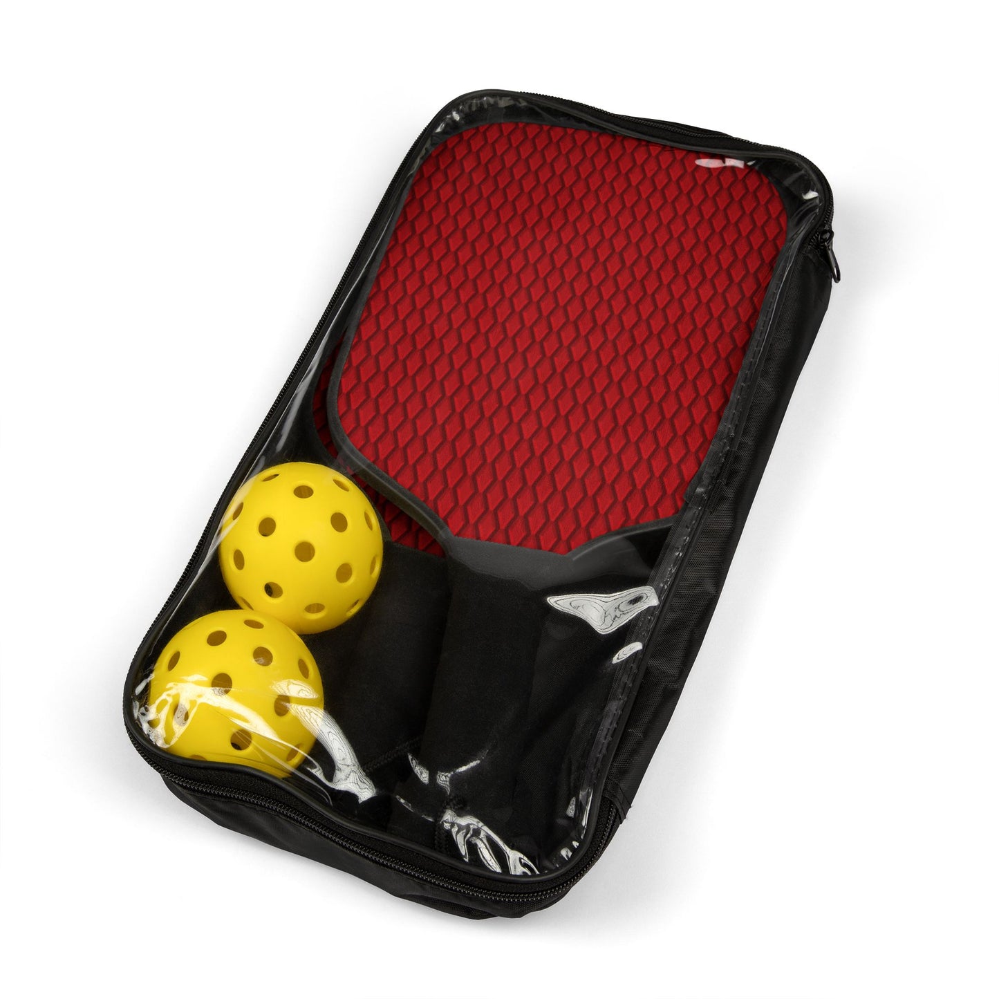 Diamond Geometric Pattern - Red - Pickleball Kit