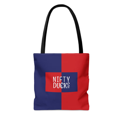 Atlanta - Red White and Blue City series - Logo - Tote Bag
