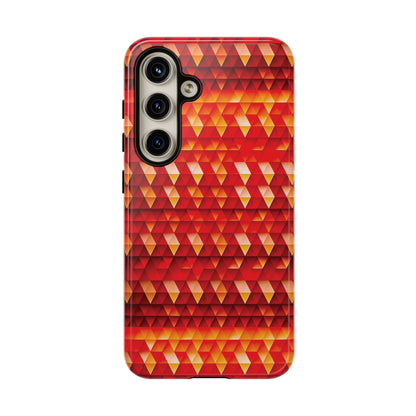 Geometric Flame - Red Triangles - Boston University Red d00000 - Tough Cases