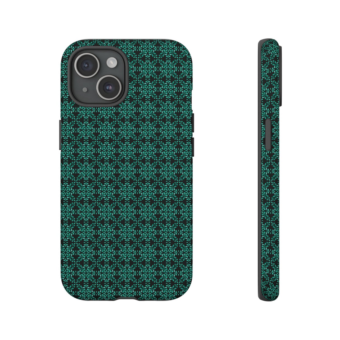 Vibrant Kaleidoscope - Turquoise - Black - Tough Cases