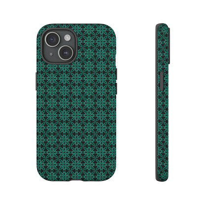 Vibrant Kaleidoscope - Turquoise - Black - Tough Cases