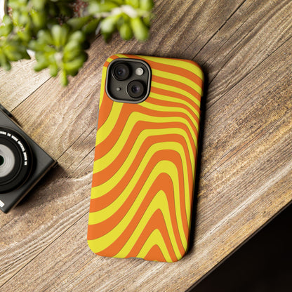 Retro wavy - Yellow and Orange - Tough Cases