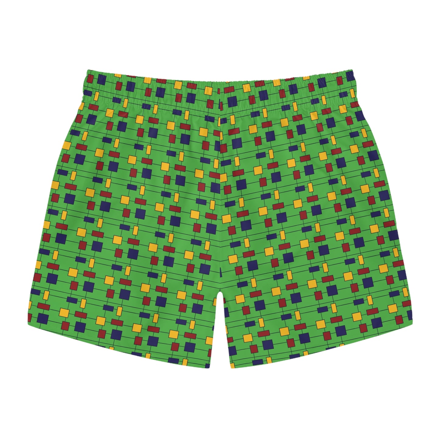 Inspired by Piet Mondrian - Kelly Green 4cbb17 - Swim Trunks