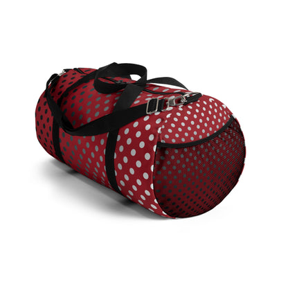 Red with Black Gray White dots - Duffel Bag