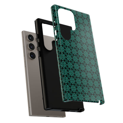 Vibrant Kaleidoscope - Turquoise - Black - Tough Cases