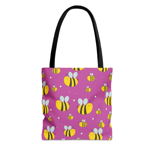 Lots of Bees - Pink #ff42eb  - Tote Bag