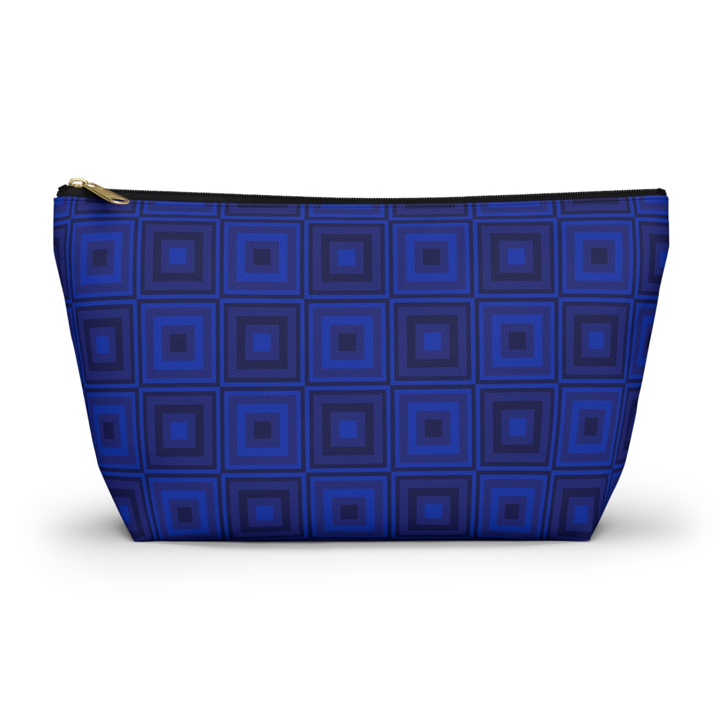 Blue Squares - Accessory Pouch w T-bottom