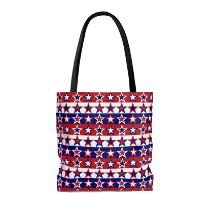 Red White and Blue Stars - Stripes - Tote Bag