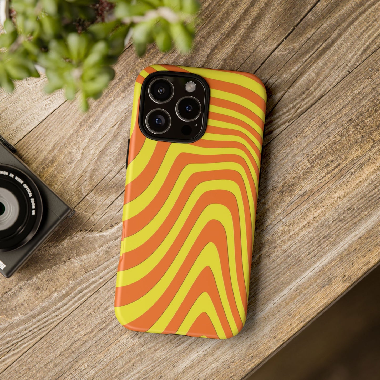 Retro wavy - Yellow and Orange - Tough Cases