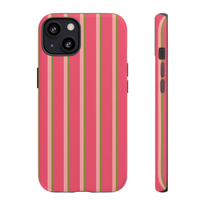 Pink and green stripes - Tough Cases