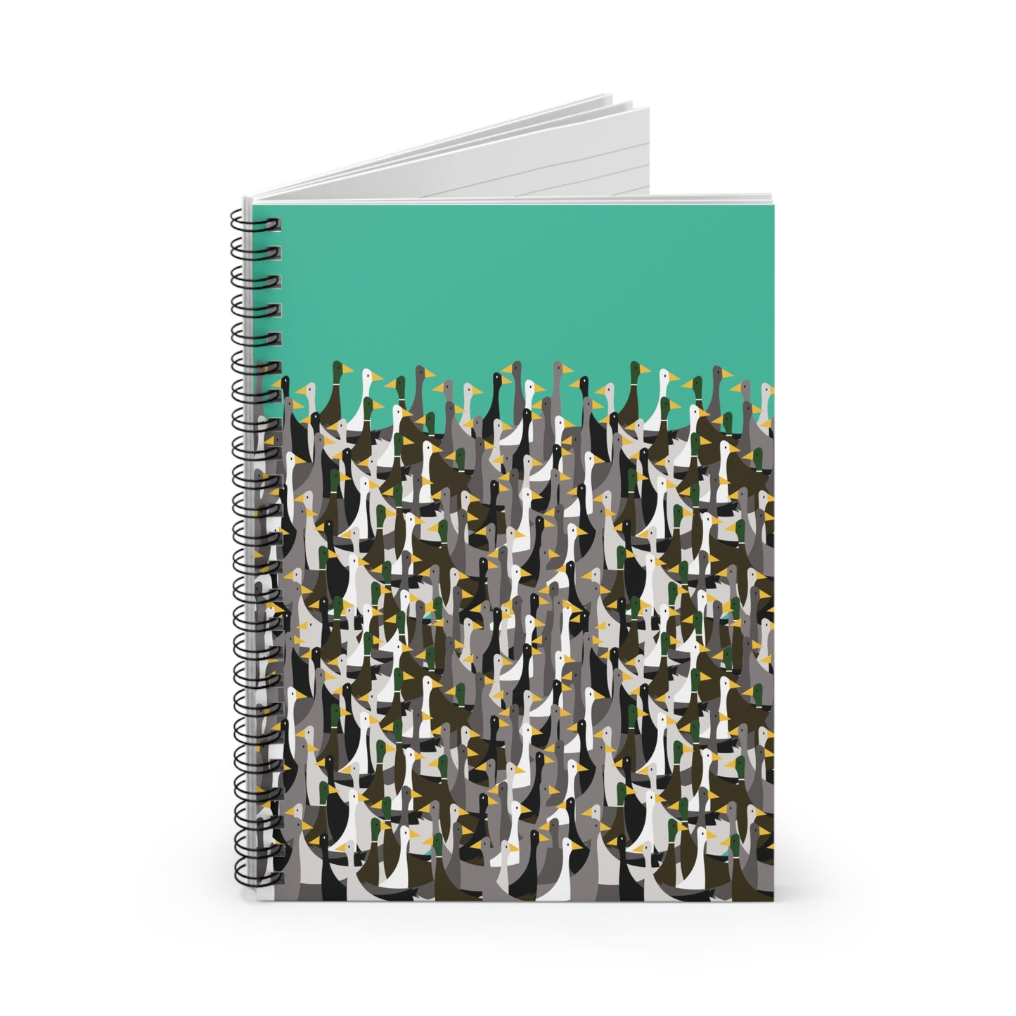 That is a LOT of ducks - Turquoise 12d3ad - Spiral Notebook - Ruled Line