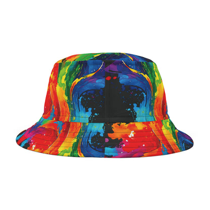Color Splash -  Logo - Black 000000 - Bucket Hat (AOP)