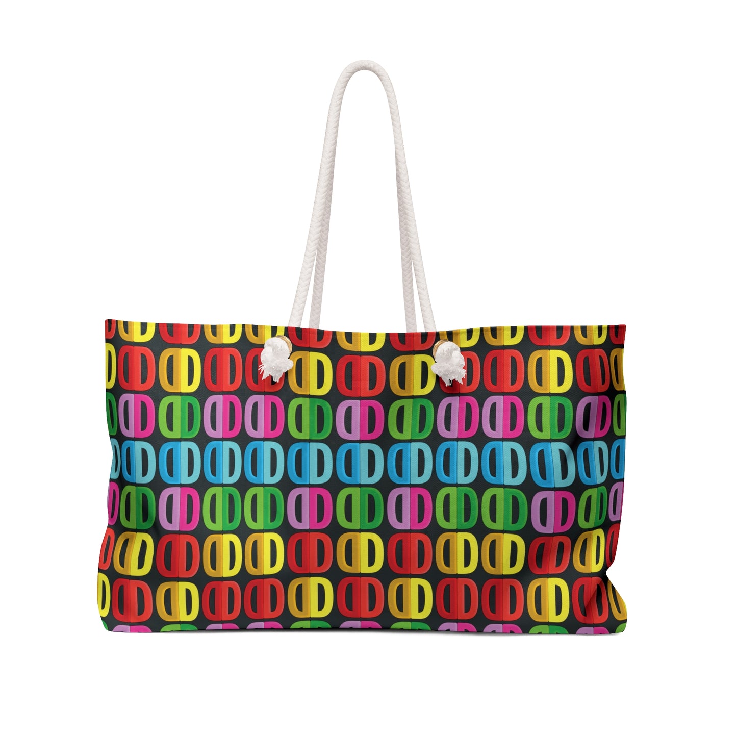 Letter Art - D - Black 000000 - Weekender Bag