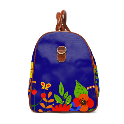 Bright Summer flowers - Ultramarine 160987 - Waterproof Travel Bag