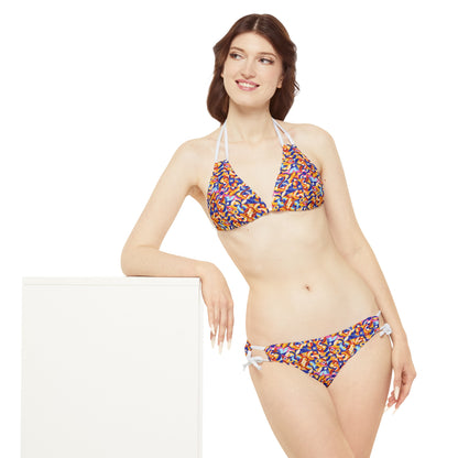 Bold Geometric pattern - Strappy Bikini Set