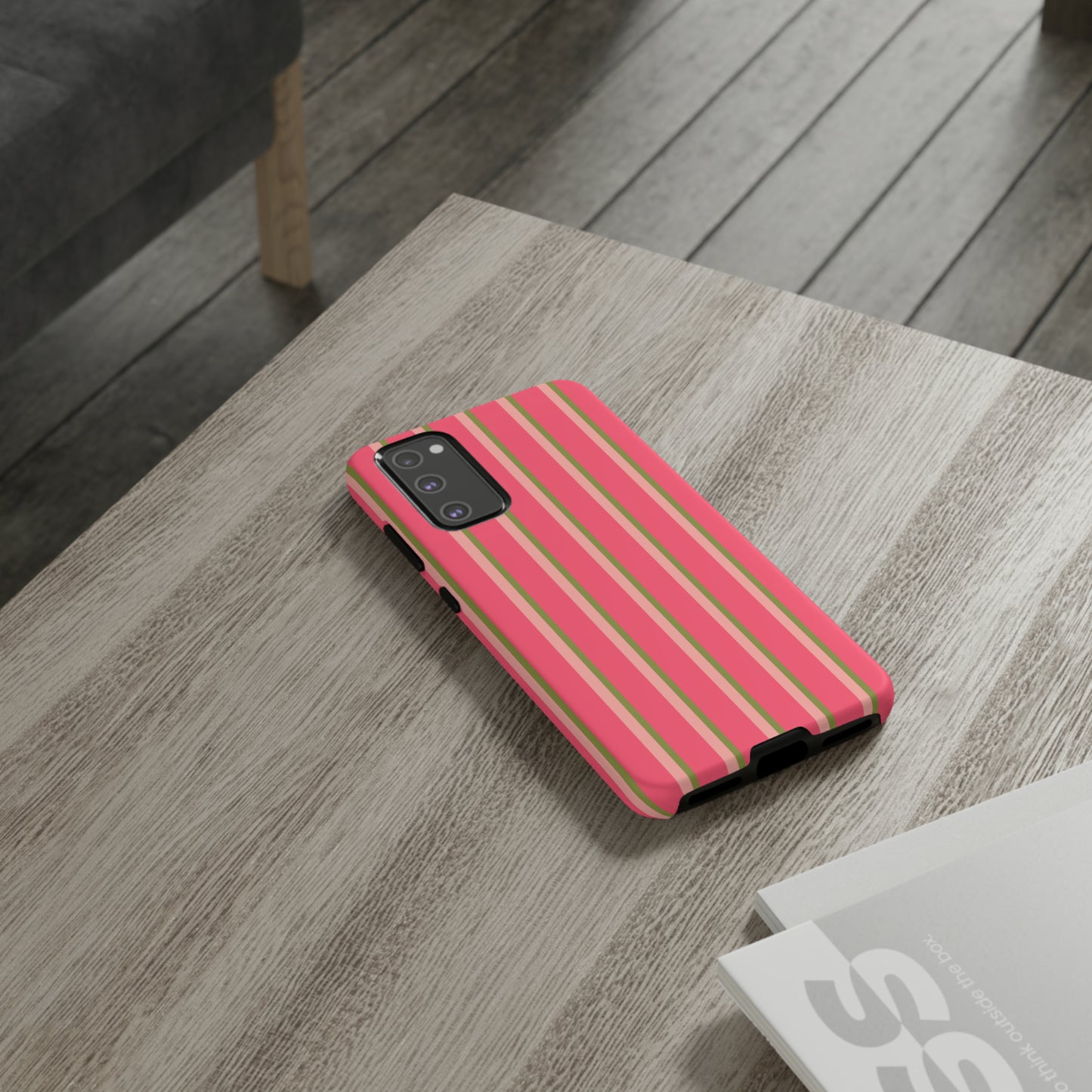 Pink and green stripes - Tough Cases