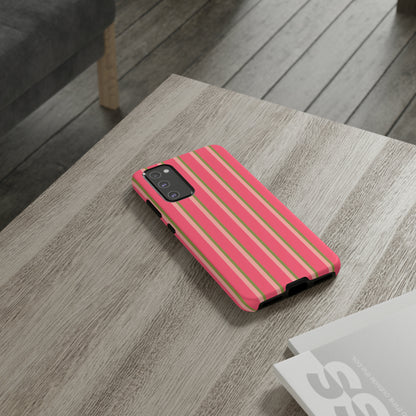 Pink and green stripes - Tough Cases