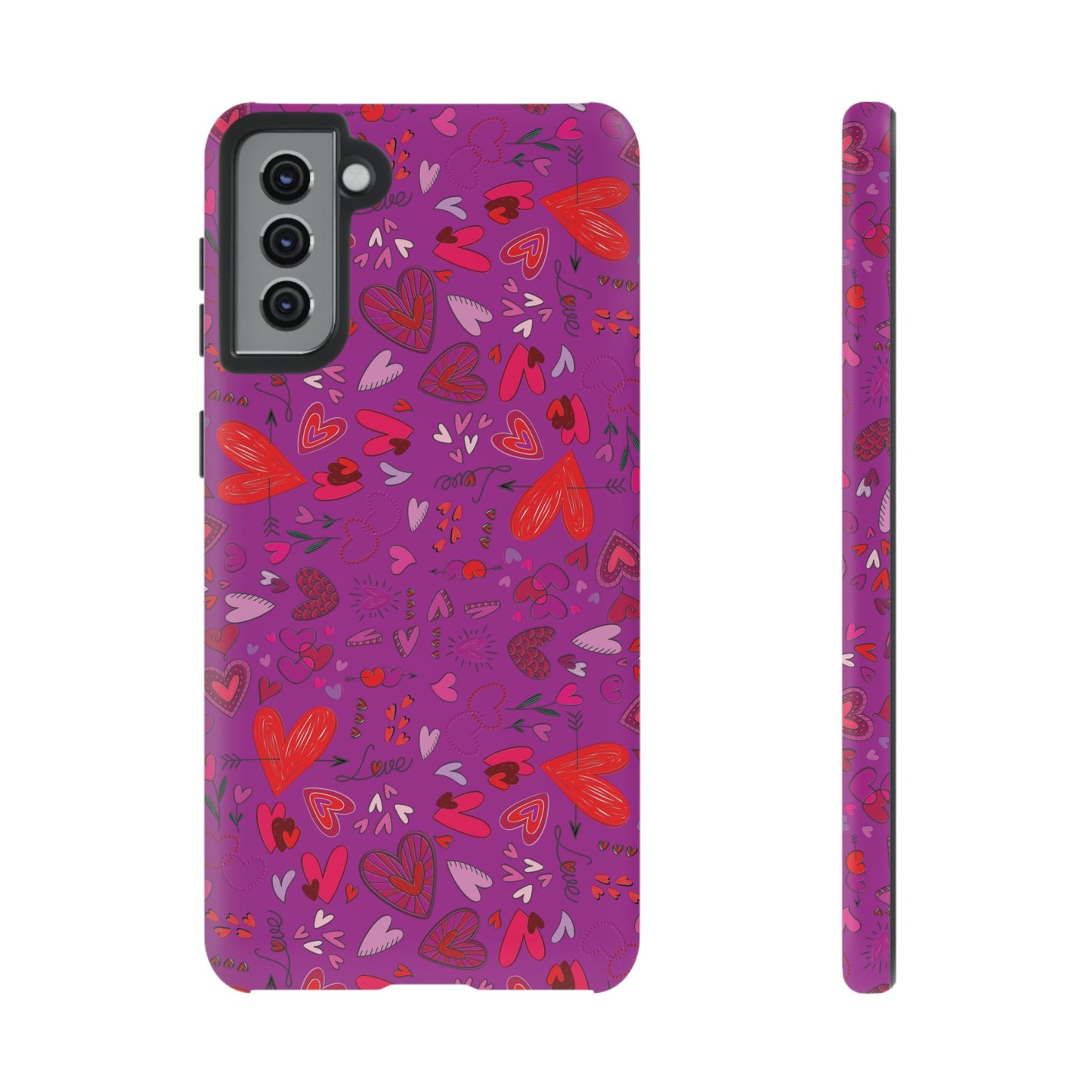 Heart Doodles - Deep Magenta B805AE - Tough Cases