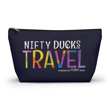 Nifty Ducks Co Travel Logo - Accessory Pouch w T-bottom