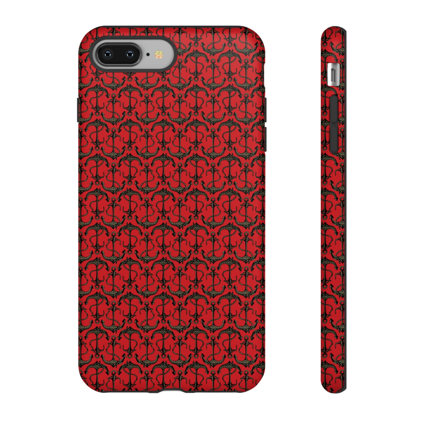 Anchors Away - Black Gray - Scarlet de0000 - Tough Cases