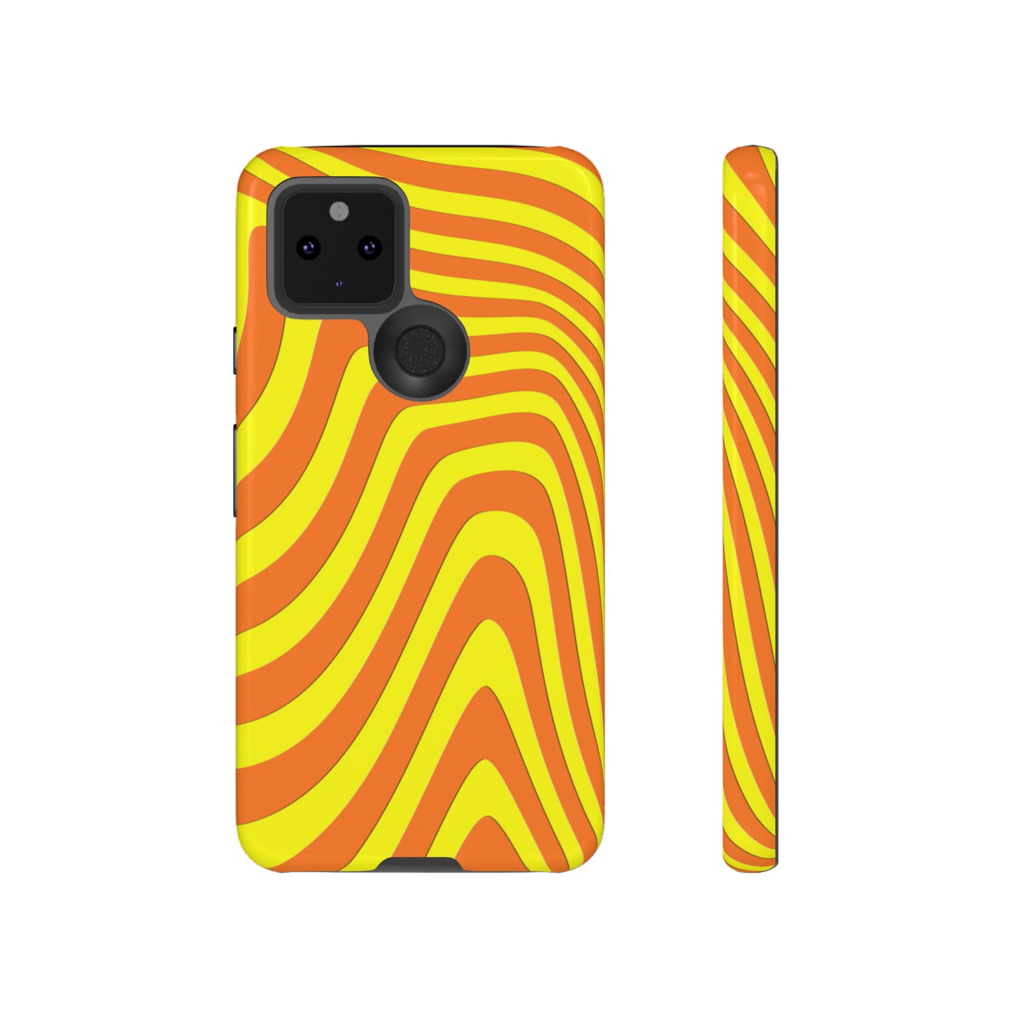 Retro wavy - yellow and orange - Tough Cases