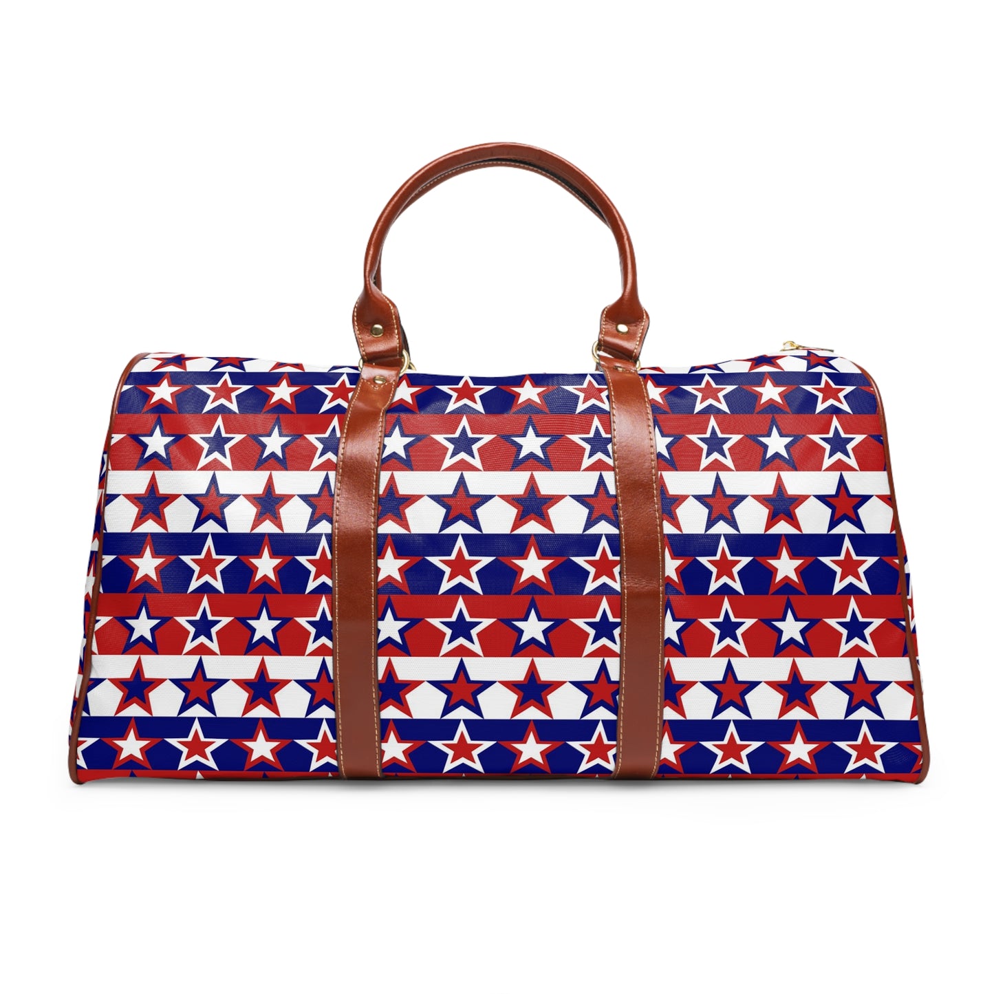 Red White and Blue Stars - Stripes - Waterproof Travel Bag