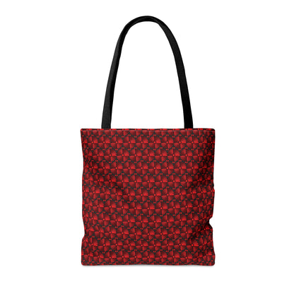 Letter Art - I - Red - Black 000000 - Tote Bag