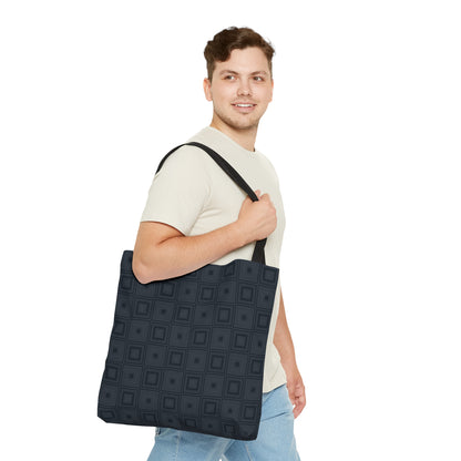 Onyx - Dark Jungle Green Squares - Tote Bag