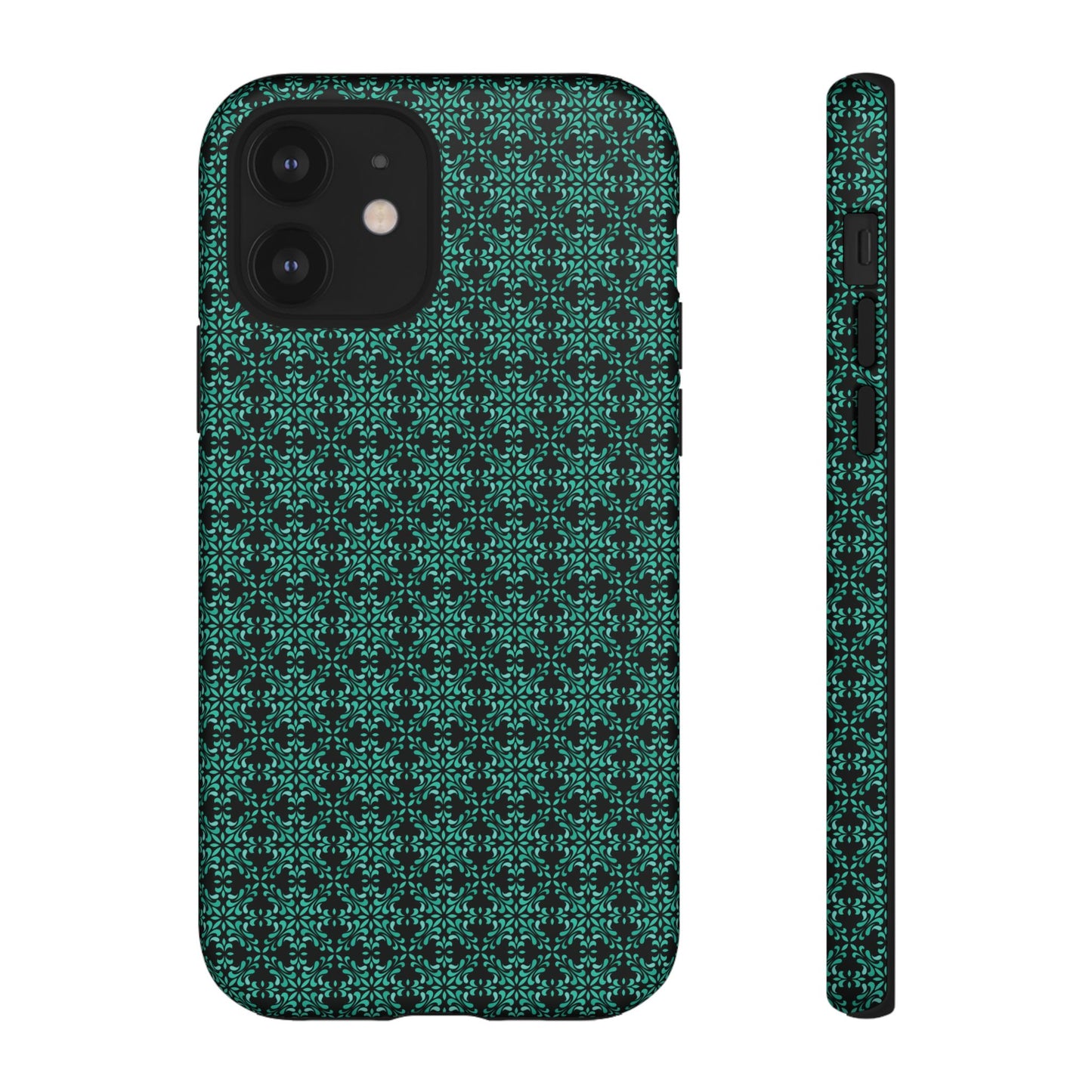 Vibrant Kaleidoscope - Turquoise - Black - Tough Cases