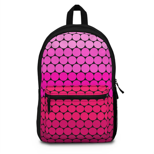 Variations on a Pink Rose - black 000000 - Backpack