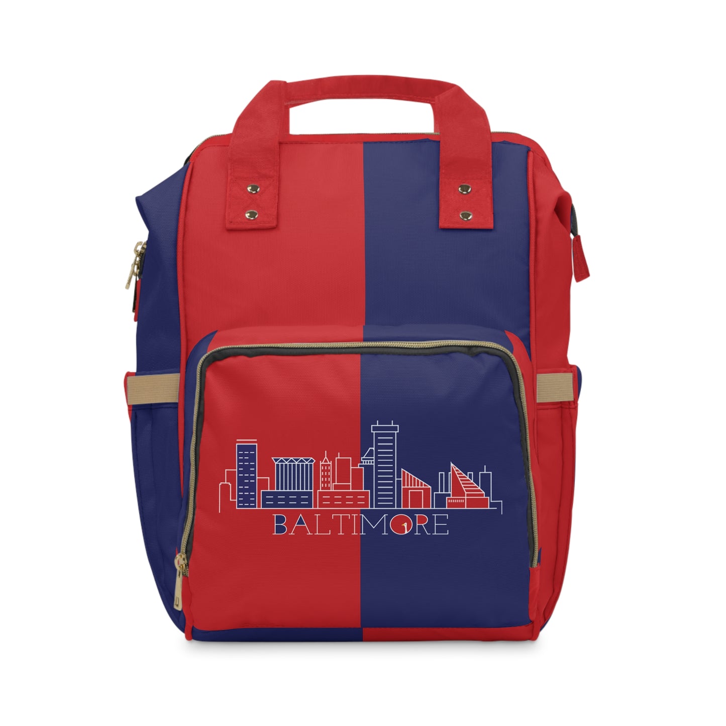 Baltimore - Red White and Blue City series - Multifunctional Diaper Backpack