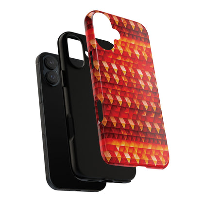 Geometric Flame - Red Triangles - Boston University Red d00000 - Tough Cases